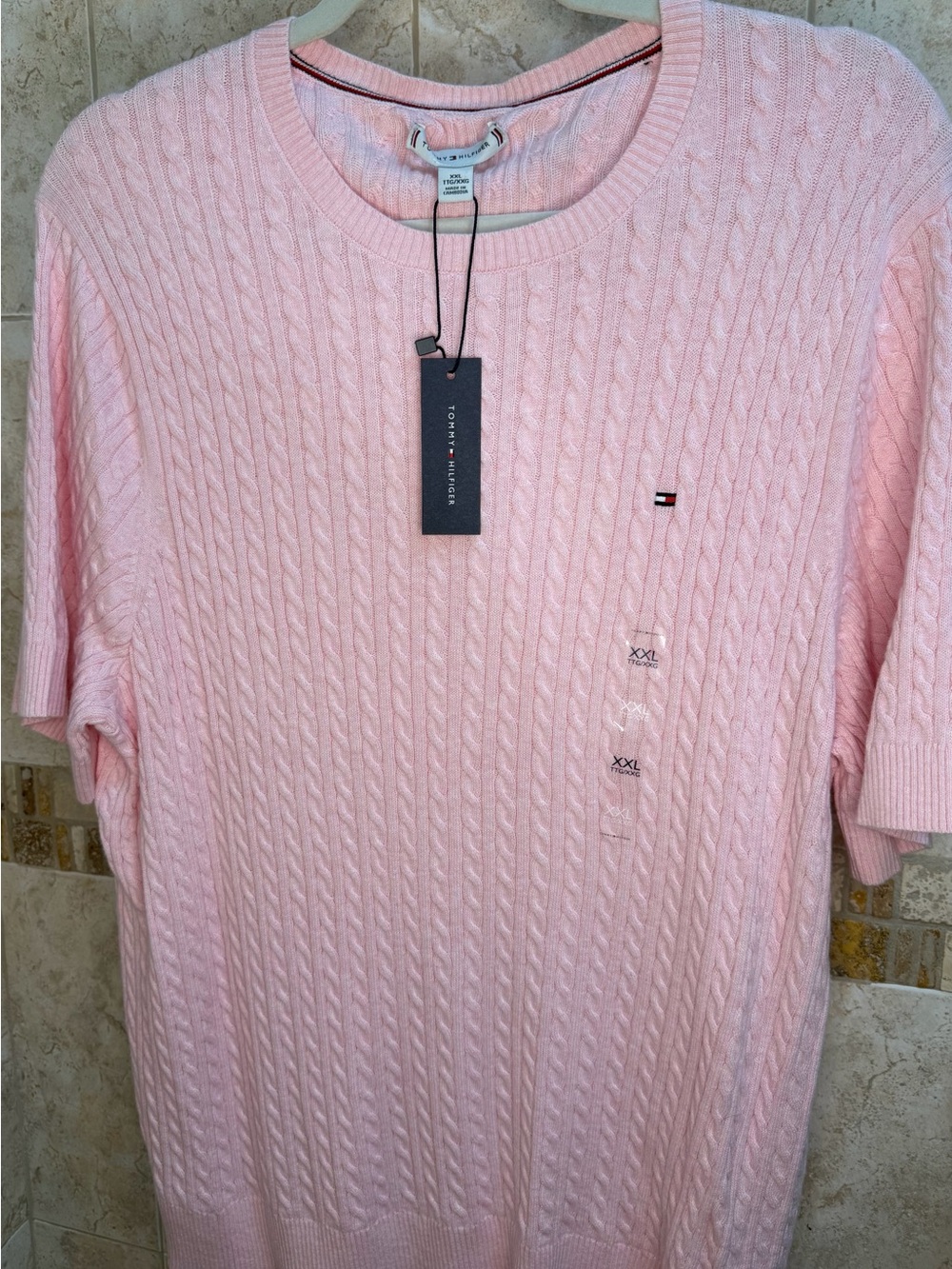 Tommy Hilfiger Plus Size Light Pink  Short Sleeve
